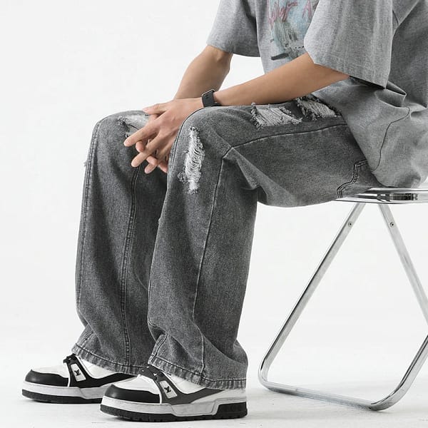 Sc21d5f108d6a43f3b70c5038801e8538P.webp Light Blue Jeans Ripped Men Loose Fit