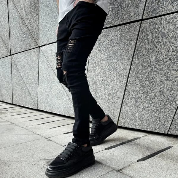 Sd1c0009e652247b0bed3c9c776c3feabK-2.webp Ripped Skinny Jeans Men Black Distressed