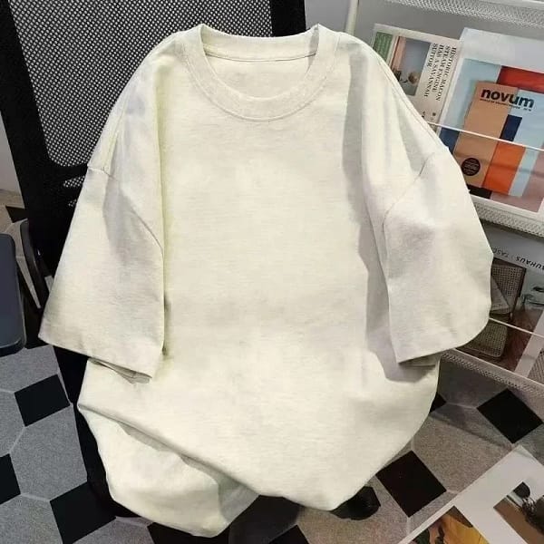 Sd86645eae62d49b48038dff55cb8c882L.webp White T-Shirt Men Cotton Oversized Casual