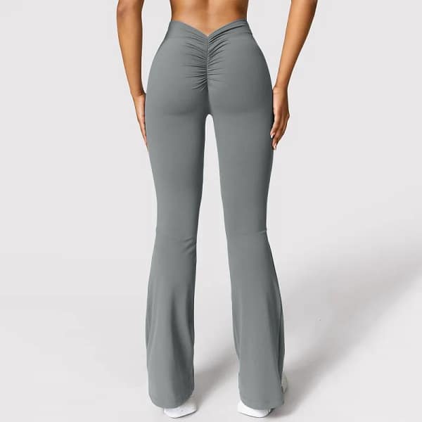 Women's V-Back Flare Leggings | High Waist Yoga Pants