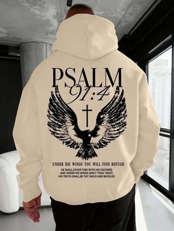 Psalm 91 Hoodie Christian Angel Wings