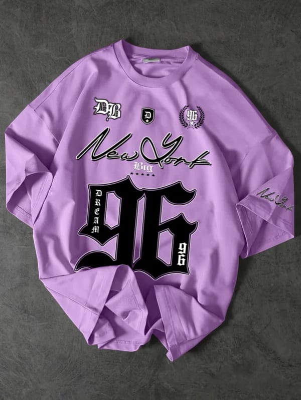 Summer 2025 New Men's T-shirt 96 printed digital baseball jacket casual sports polyester men's T-shirt