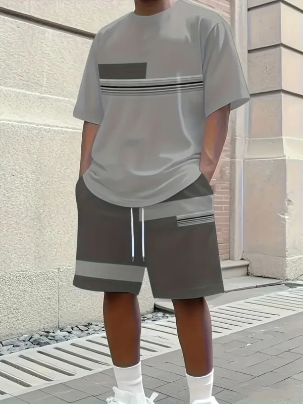 Sb13fd99decd74229bf2e26ffb788ca11Z.webp Summer 2025 Bestseller Men's short-sleeved suit Breathable casual and fashionable 3D printed outdoor streetwear